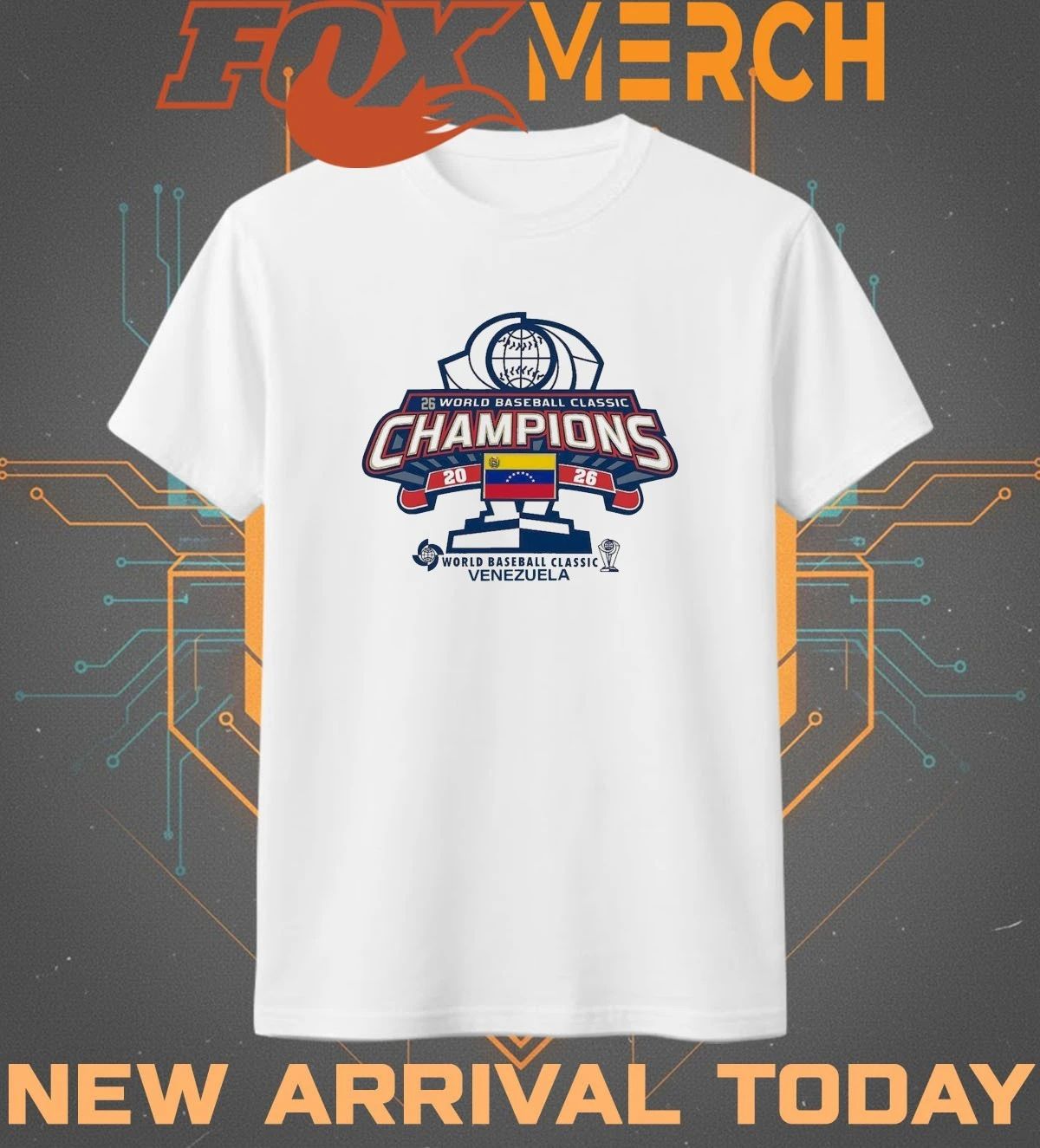 Venezuela 2026 World Baseball Classic Champions trophy t-shirt
