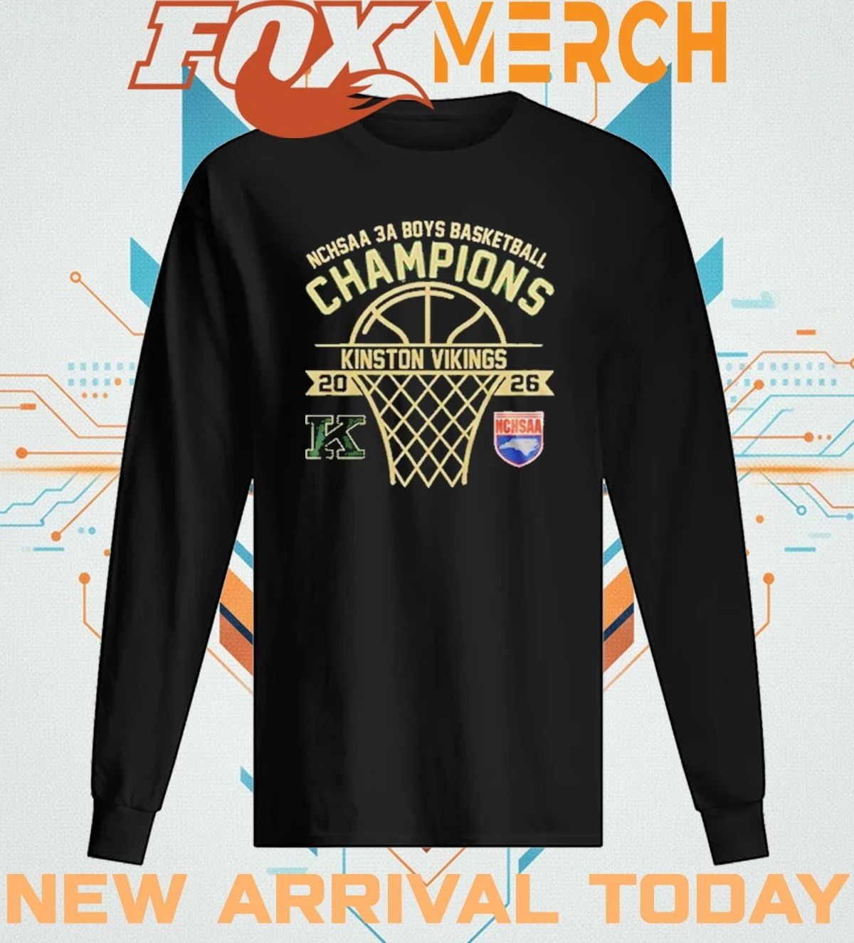 Kinston Vikings NCHSAA 3A Boys Champions 2026 t-shirt
