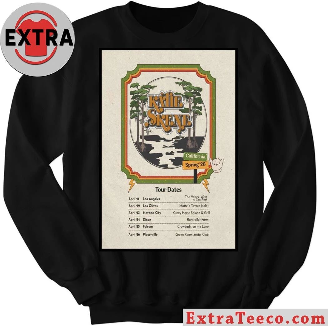 Kalie Skene Spring California 2026 Tour Poster Shirt