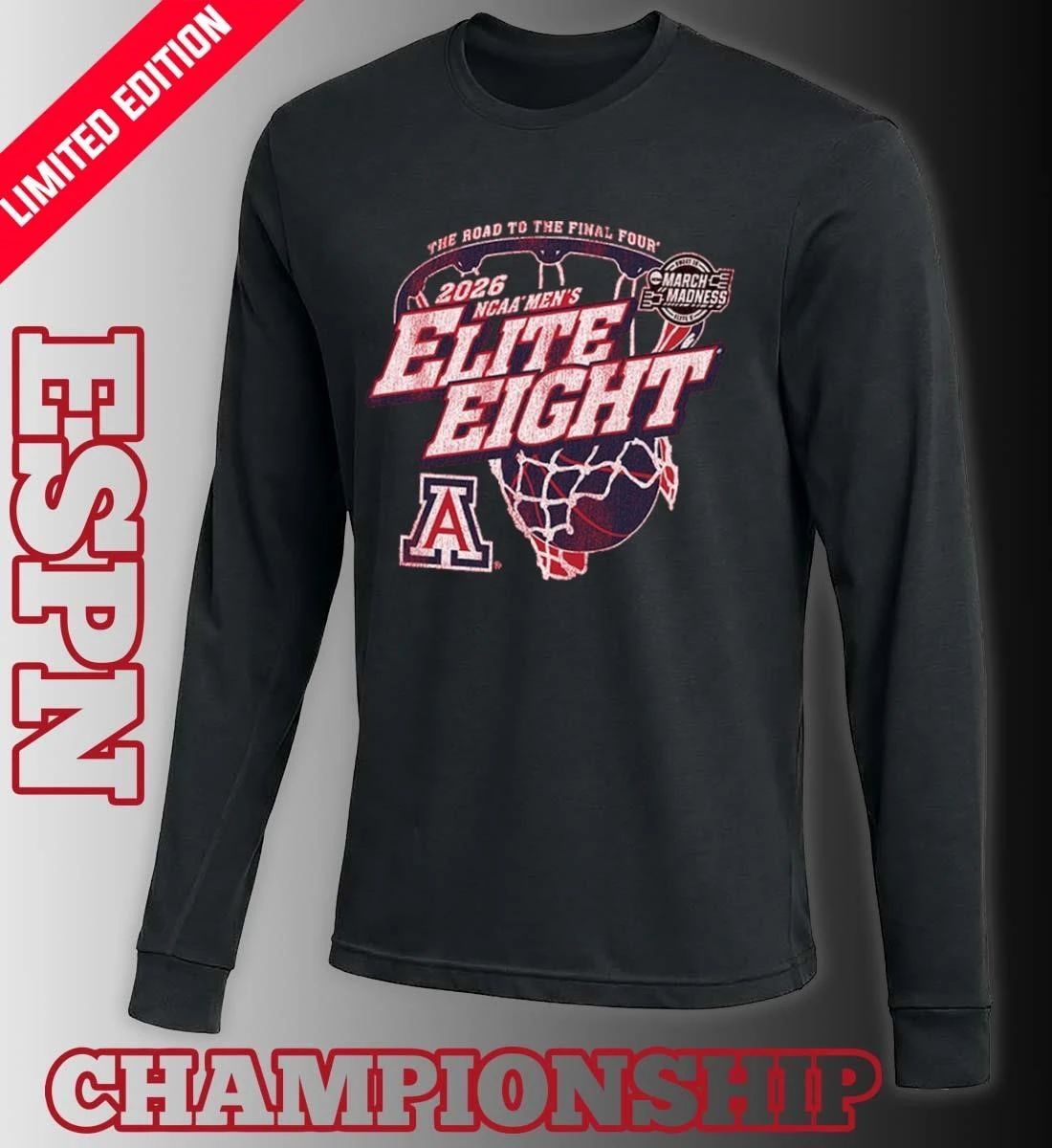 Arizona Wildcats Men’s Basketball Elite Eight Bound Shirt