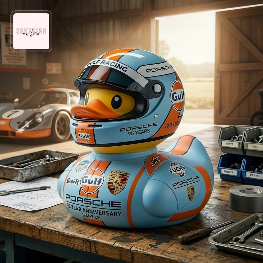 Porsche Gulf Racing 95th Anniversary Collectible Rubber Duck