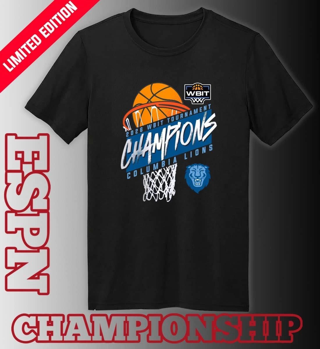Columbia Lions 2026 WBIT Tournament Champions T-Shirt