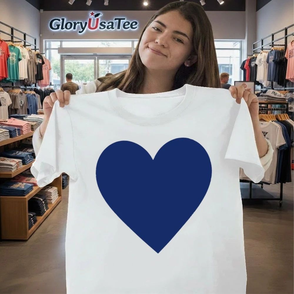 RJ Decker Catherine Delacroix Blue Heart T-Shirt