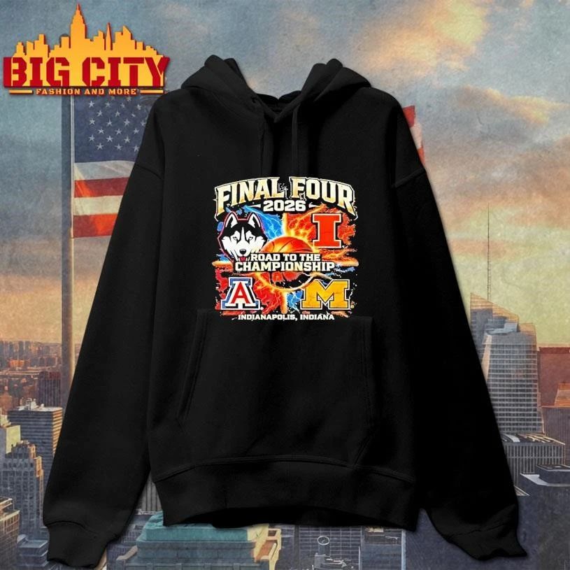 Final Four Showtime Indianapolis Uconn Michigan Arizona Illinois 2026 Shirt