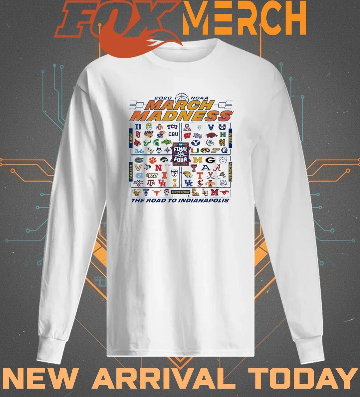 2026 NCAA March Madness 68-Team the road to Indianapolis t-shirt