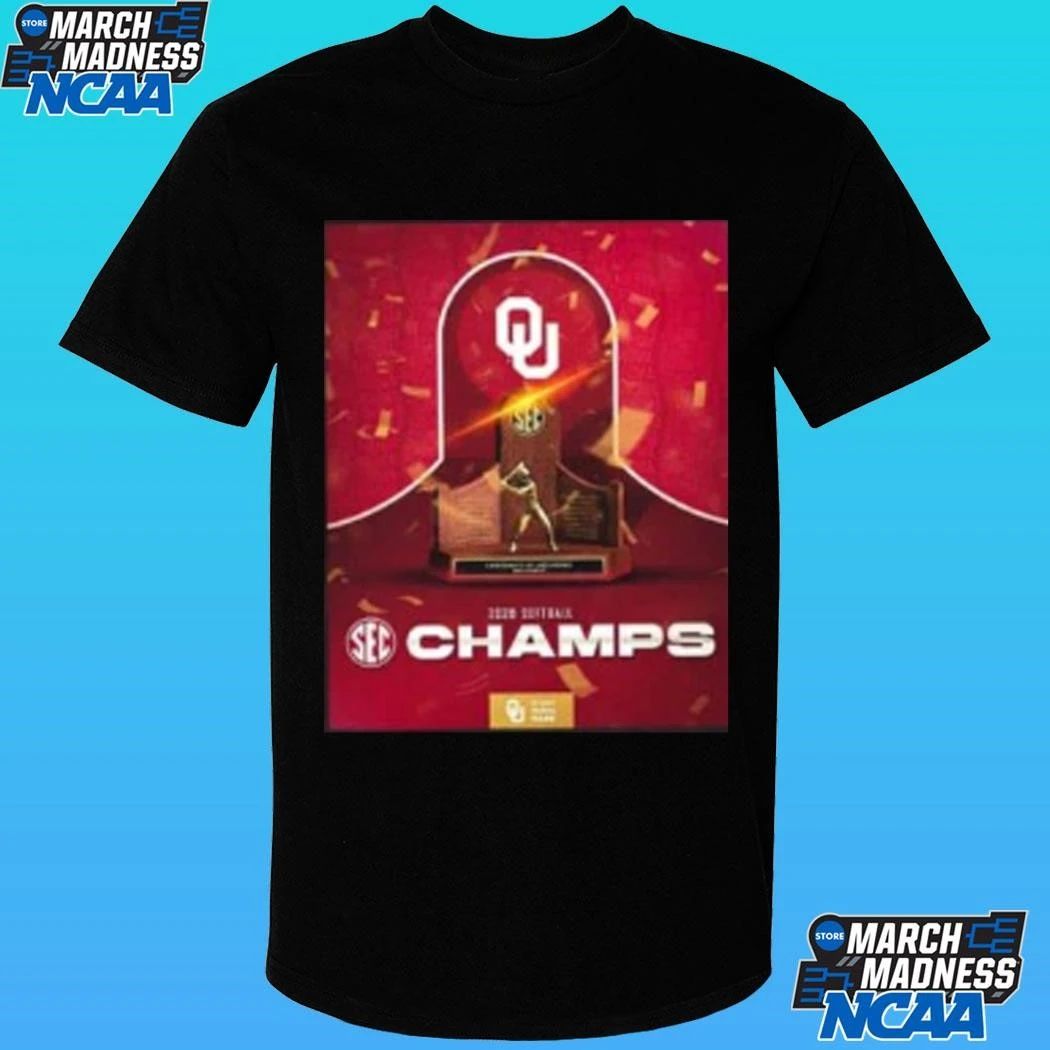 2026 Softball Champions Oklahoma Sooners 2026 Sec Regular Season Champions Black Shirt