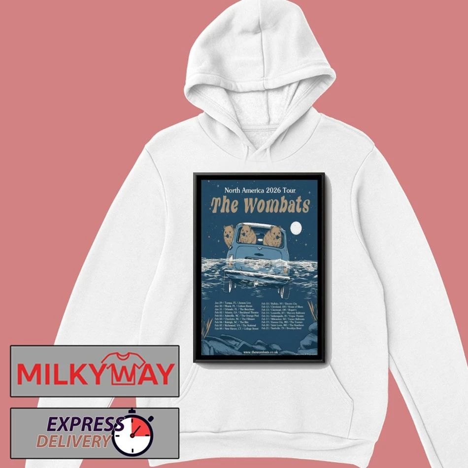 The Wombats North America 2026 Tour Poster shirt