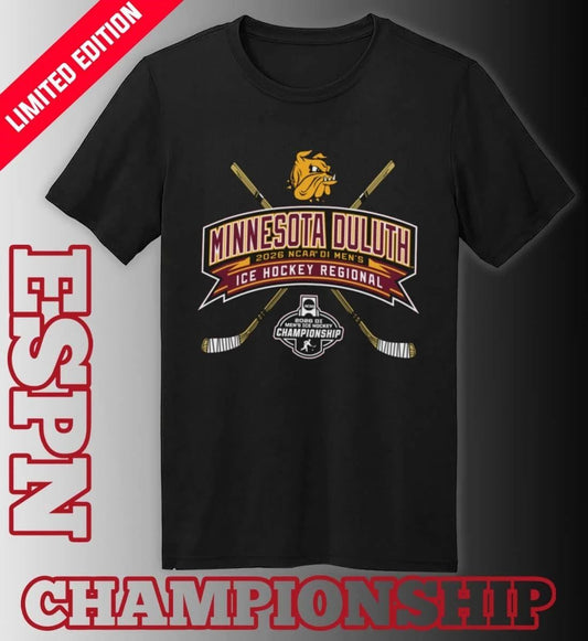 Minnesota Duluth Bulldogs 2026 NCAA DI Men’s Ice Hockey Regionals T-Shirt