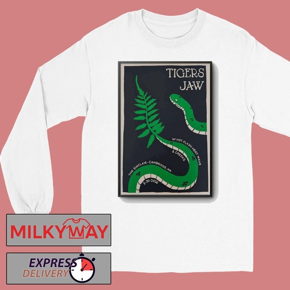 Tigers Jaw Tour Cambridge MA On Mar 30 2026 Poster shirt