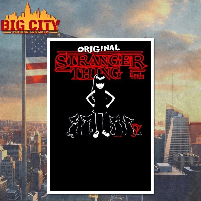 Emily and black cat Original Stranger Thing shirt