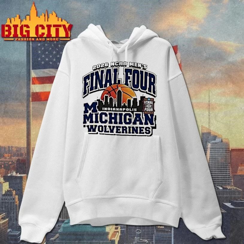 Michigan Wolverines 2026 Mens Basketball Final Four Bound Skyline College Shirt