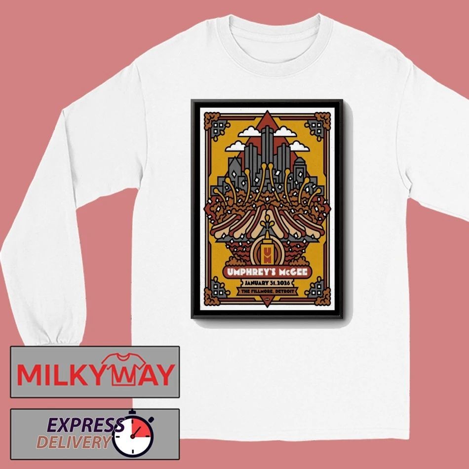 Umphrey’s McGee The Fillmore Detroit January 31 2026 Concert Poster shirt