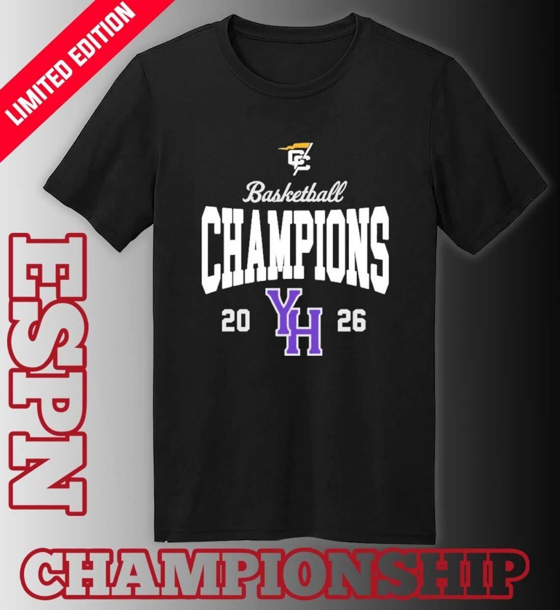 2026 Conference Carolinas Champions Young Harris Men’s Basketball T- Shirt