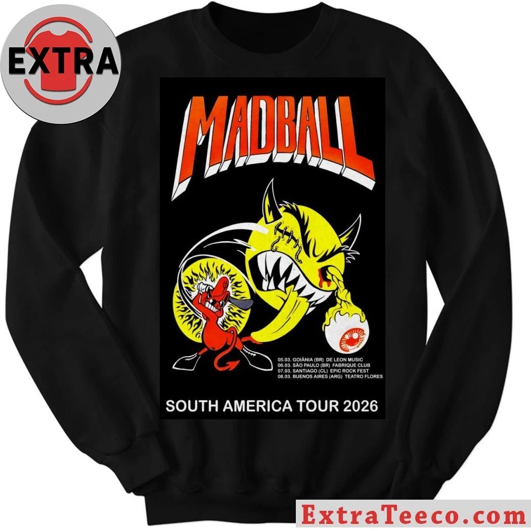 Original Madball Poster Tour South America 2026 Shirt