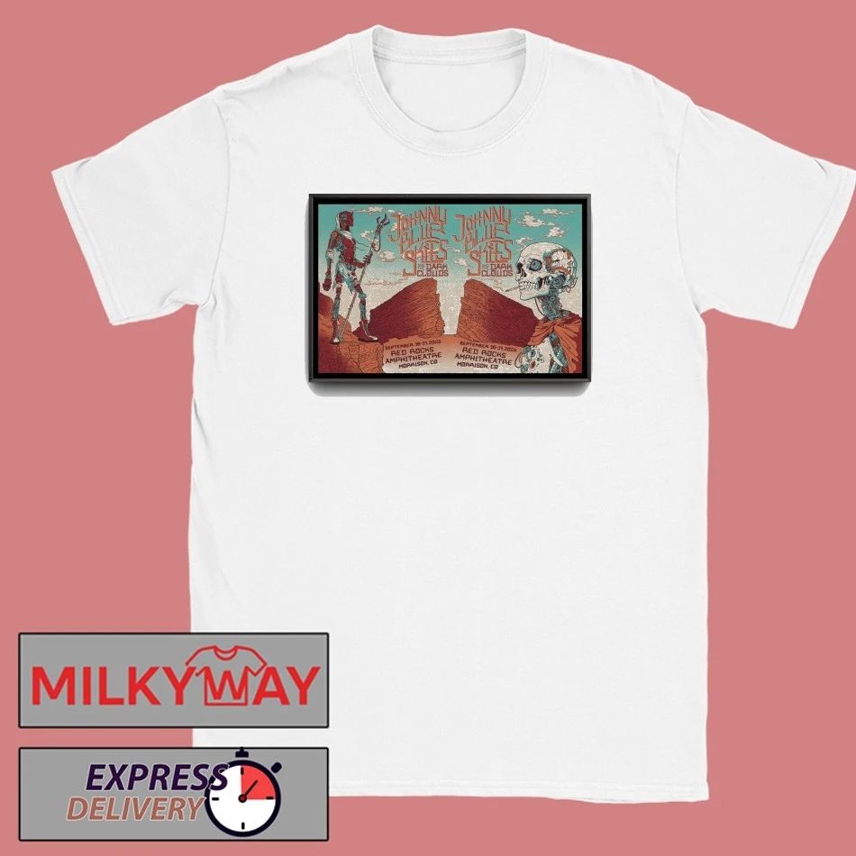 Johnny Blue Skies Red Rock Amphitheatre Poster shirt