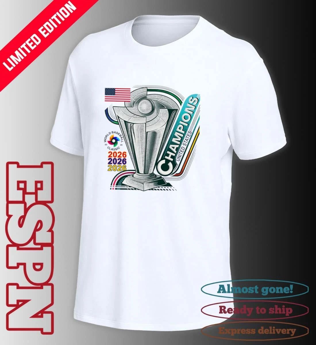 USA Team 2026 World Baseball Classic Champions T-Shirt