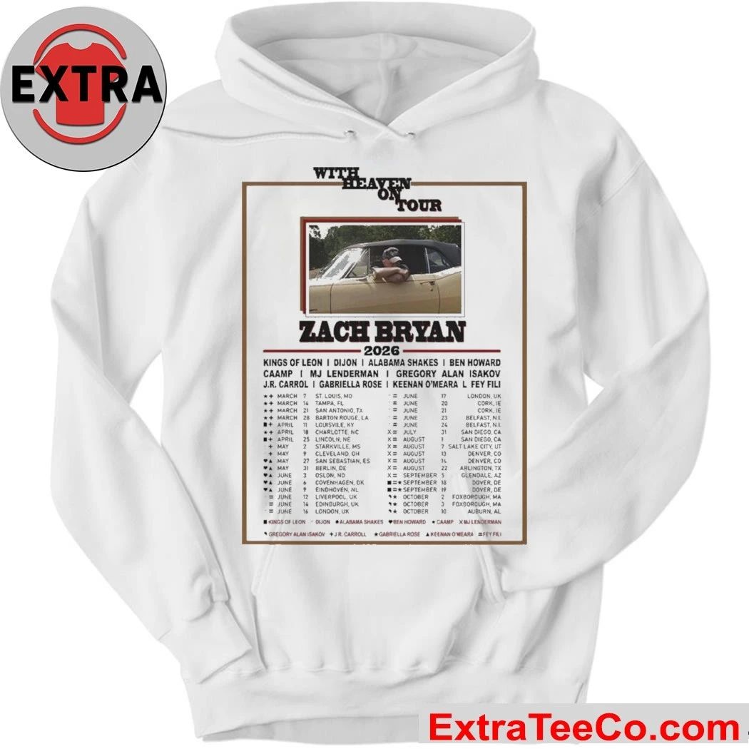 Zach Bryan With Heaven On Tour 2026 Signature Shirt
