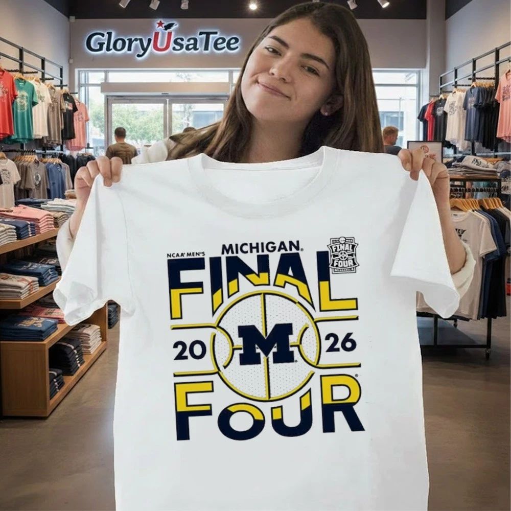 Michigan Wolverines Grey 2026 Men’s Basketball Final Four Bound Shirt