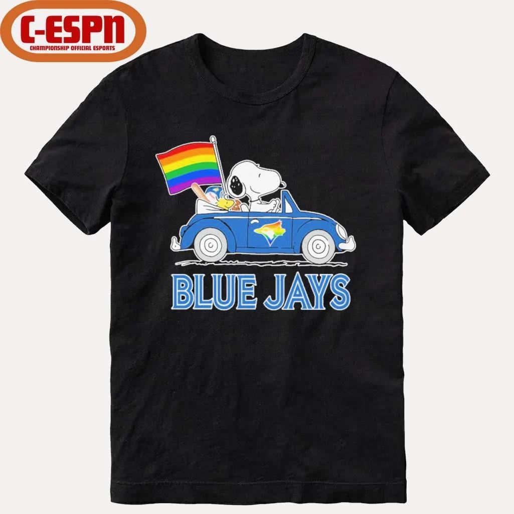The Peanuts Driving Car X Toronto Blue Jays Pride Month Shirt