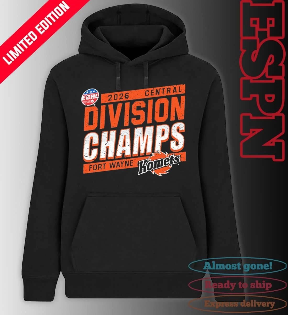 Komets Fort Wayne 2026 EGHL Central Division Champions Shirt