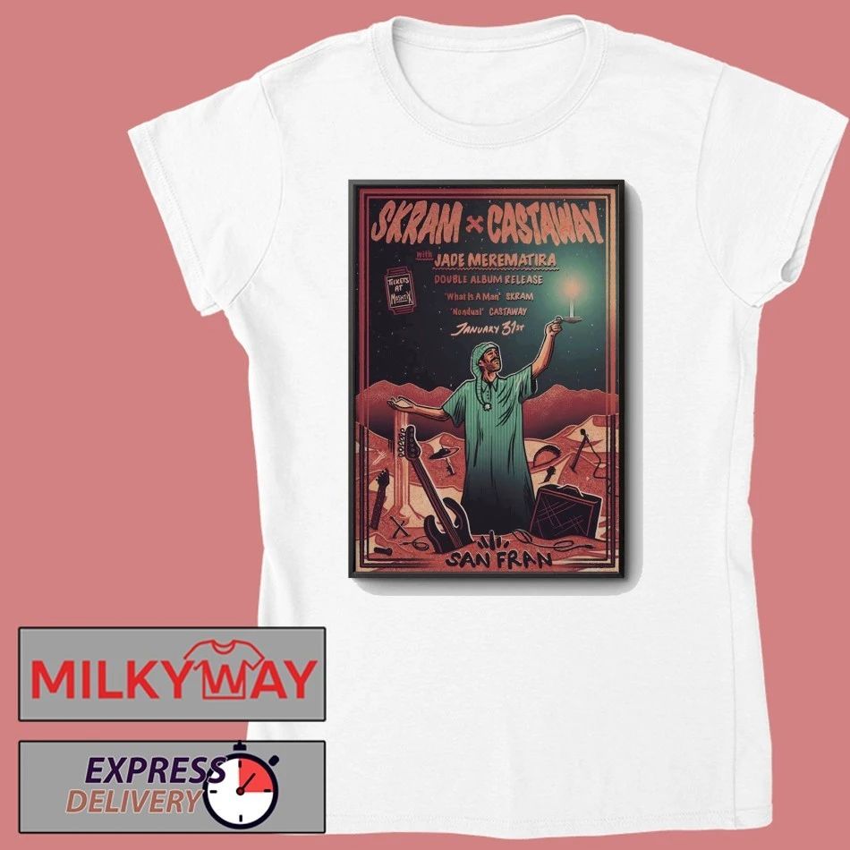 SKRAM And Castaway January 31 2026 In Wellington NZ Poster shirt