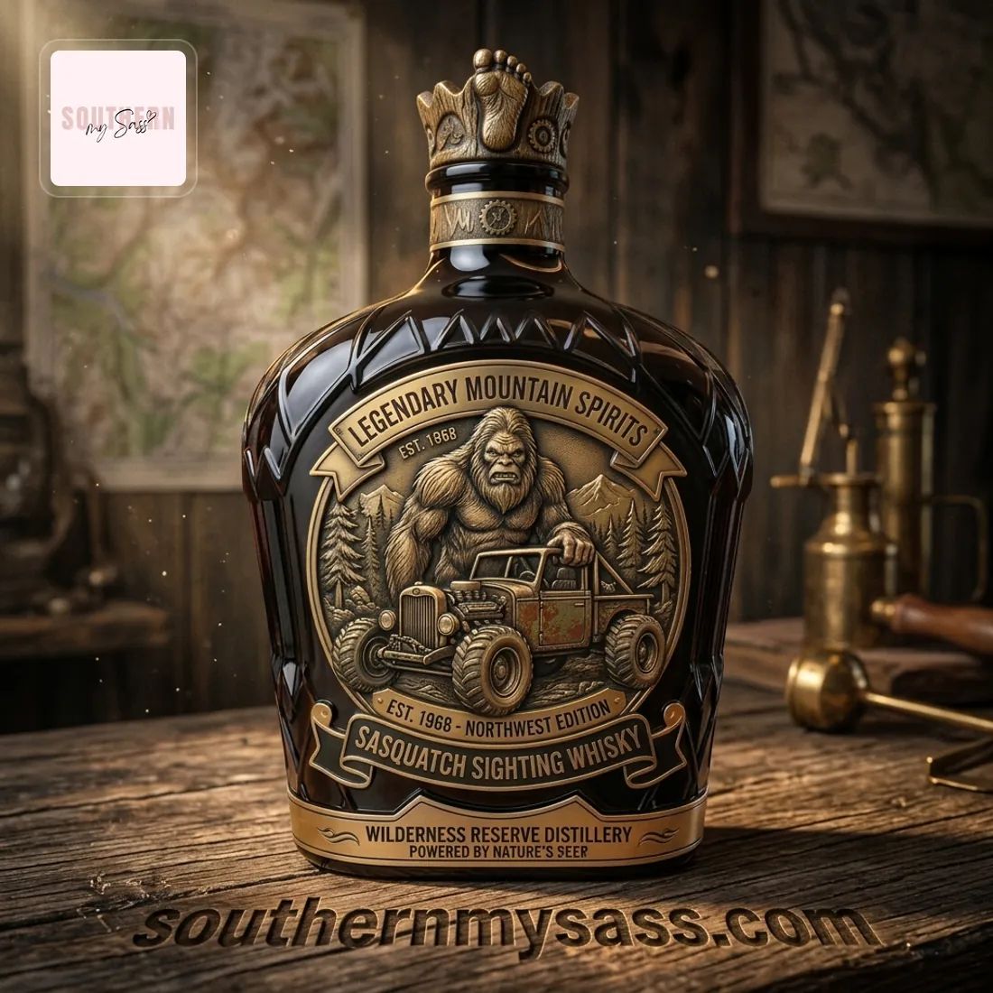 Legendary Mountain Spirits Sasquatch Sighting Premium Whisky Bottle