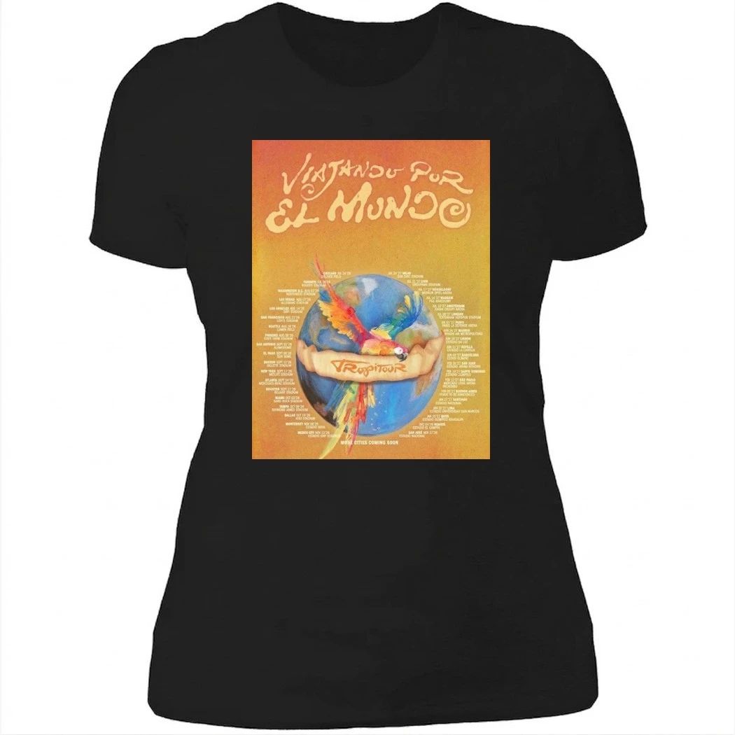 Karol G Viajando Por El Mundo Tropi Tour 2026 Kick Off In Chicago On July 24th Poster Shirt