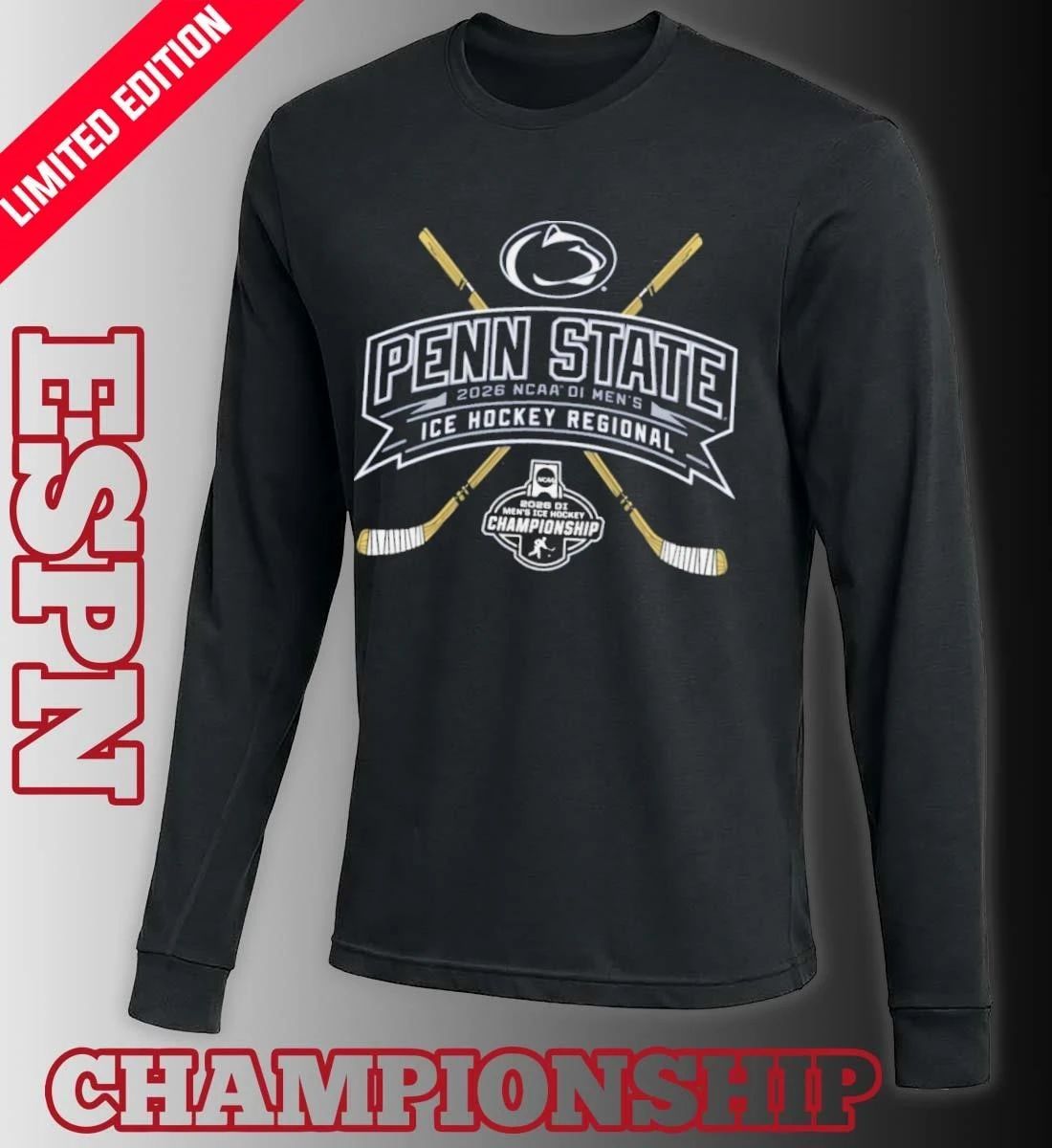 Penn State Nittany Lions 2026 NCAA DI Men’s Ice Hockey Regionals T-Shirt