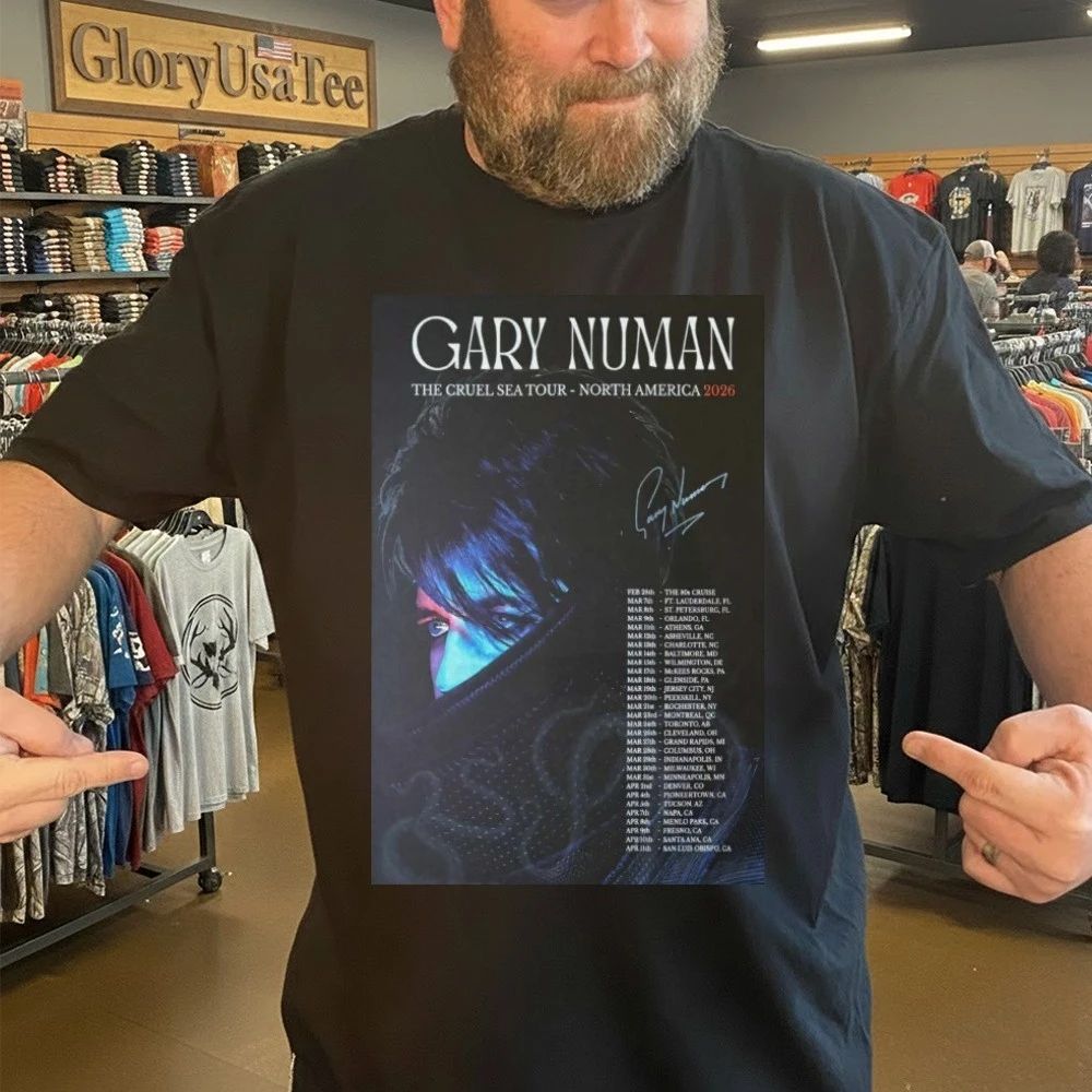 Gary Numan SIGNED 2026 Tour The Cruel Sea Poster Shirt