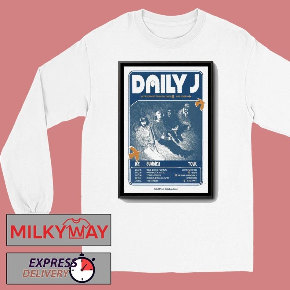 Daily J NZ Summer Tour 2025-2026 Poster shirt