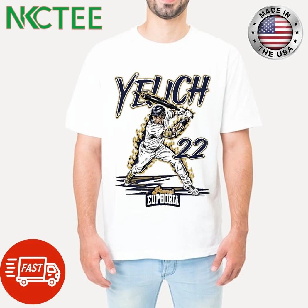 Christian Yelich 22 Milwaukee Brewers Graphic Comic 22 swing shirt
