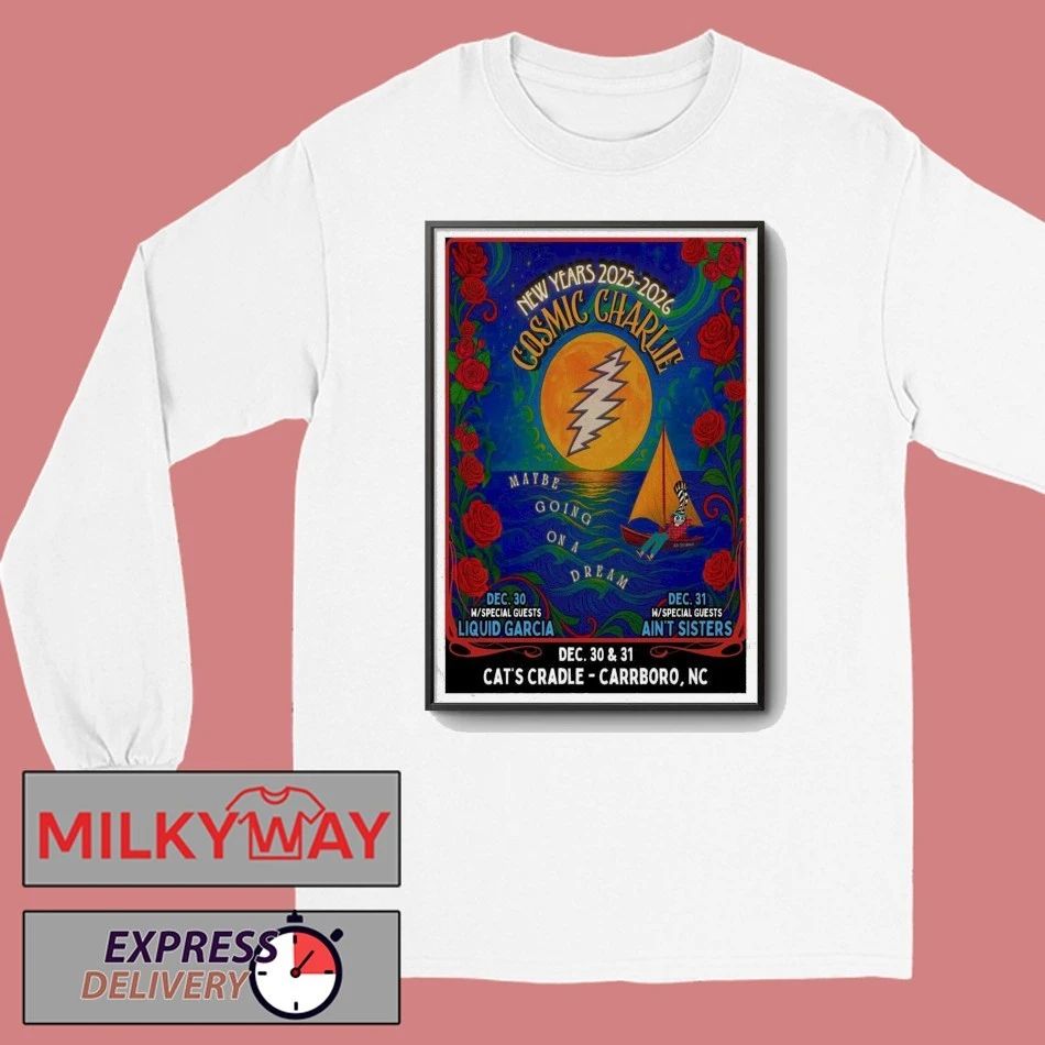 Cosmic Charlie Carrboro, NC Dec 30-31 2025 Poster shirt