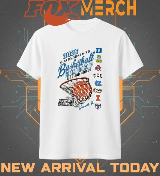 2026 NCAA Division I Men’s Basketball Championship 1st & 2nd Rounds March Madness t-shirt