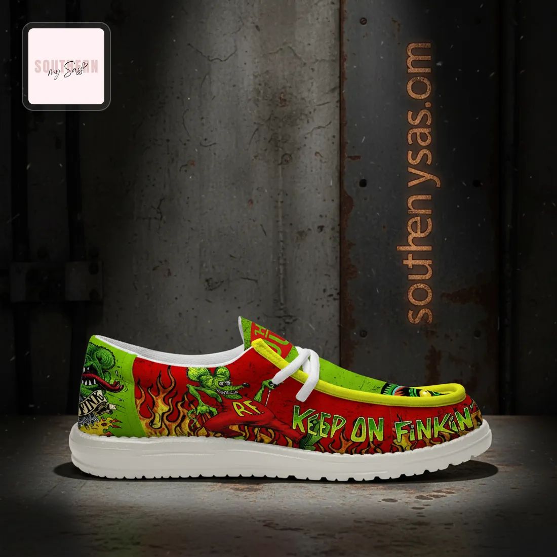 Rat Fink Keep On Finkin Hey Dude Shoes