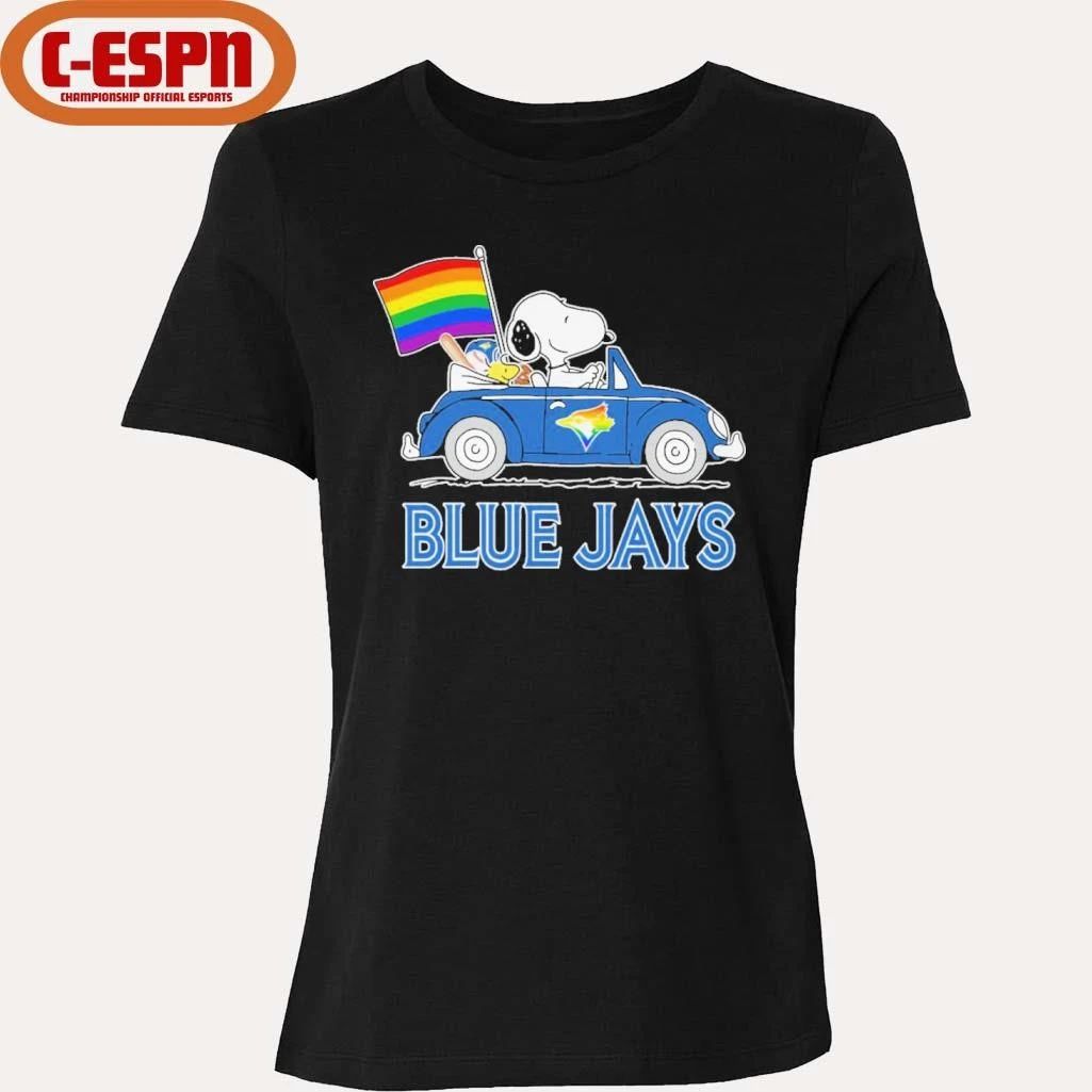 The Peanuts Driving Car X Toronto Blue Jays Pride Month Shirt