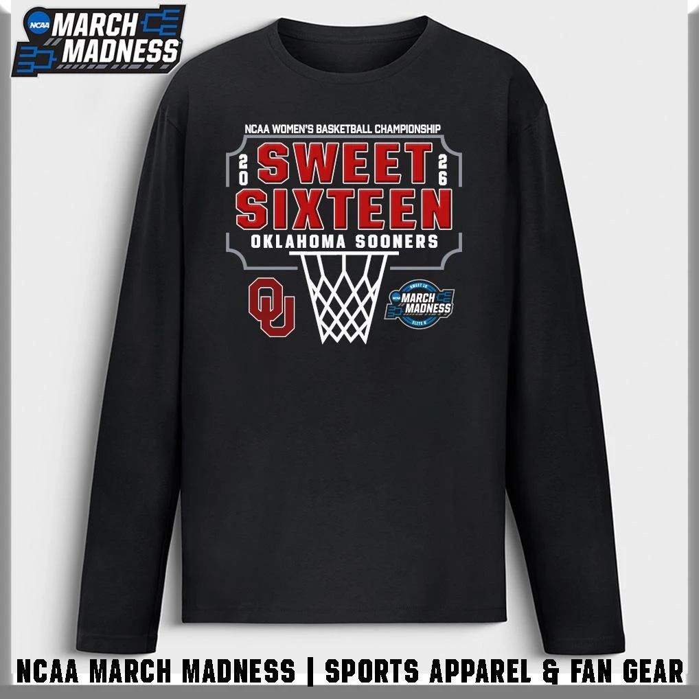 Oklahoma Sooners 2026 NCAA Women’s Basketball Tournament March Madness Sweet Sixteen T-Shirt