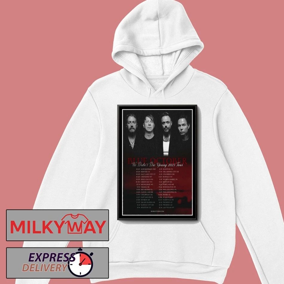 Blue October We Didn’t Die Young Tour 2025 Poster shirt