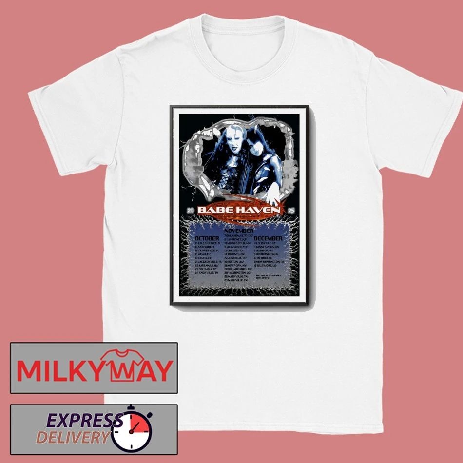 Babe Haven Oct, Nov + Dec 2025 Tour Poster shirt