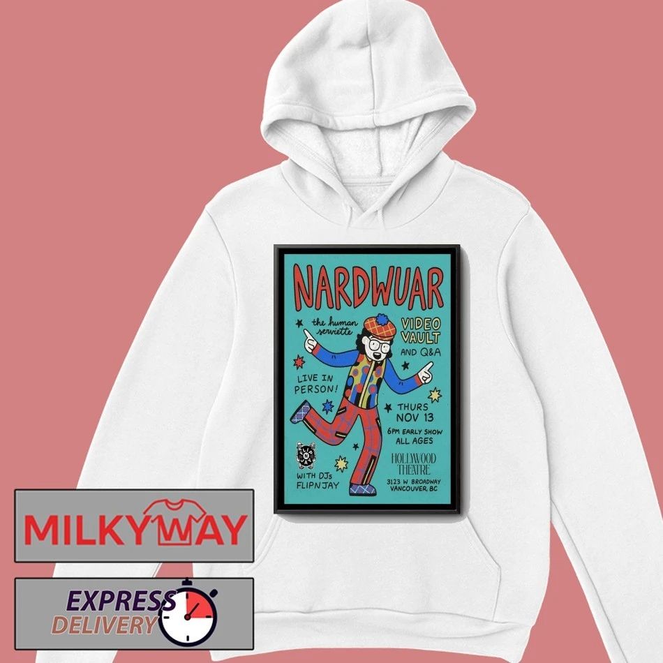 Nardwuar Hollywood Theatre Vancouver Nov 13 2025 Poster shirt