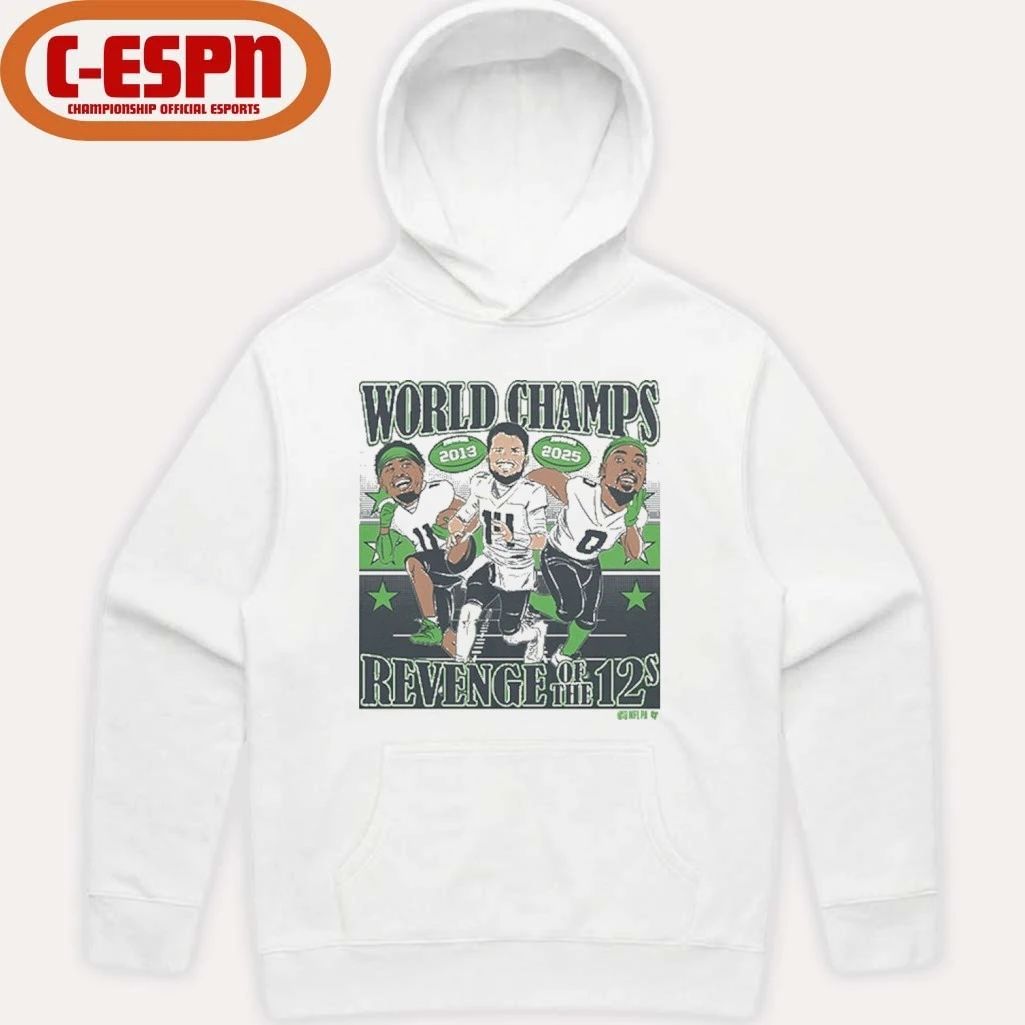 Sam Darnold, Jaxon Smith-Njigba, & DeMarcus Lawrence World Champions Caricatures Shirt