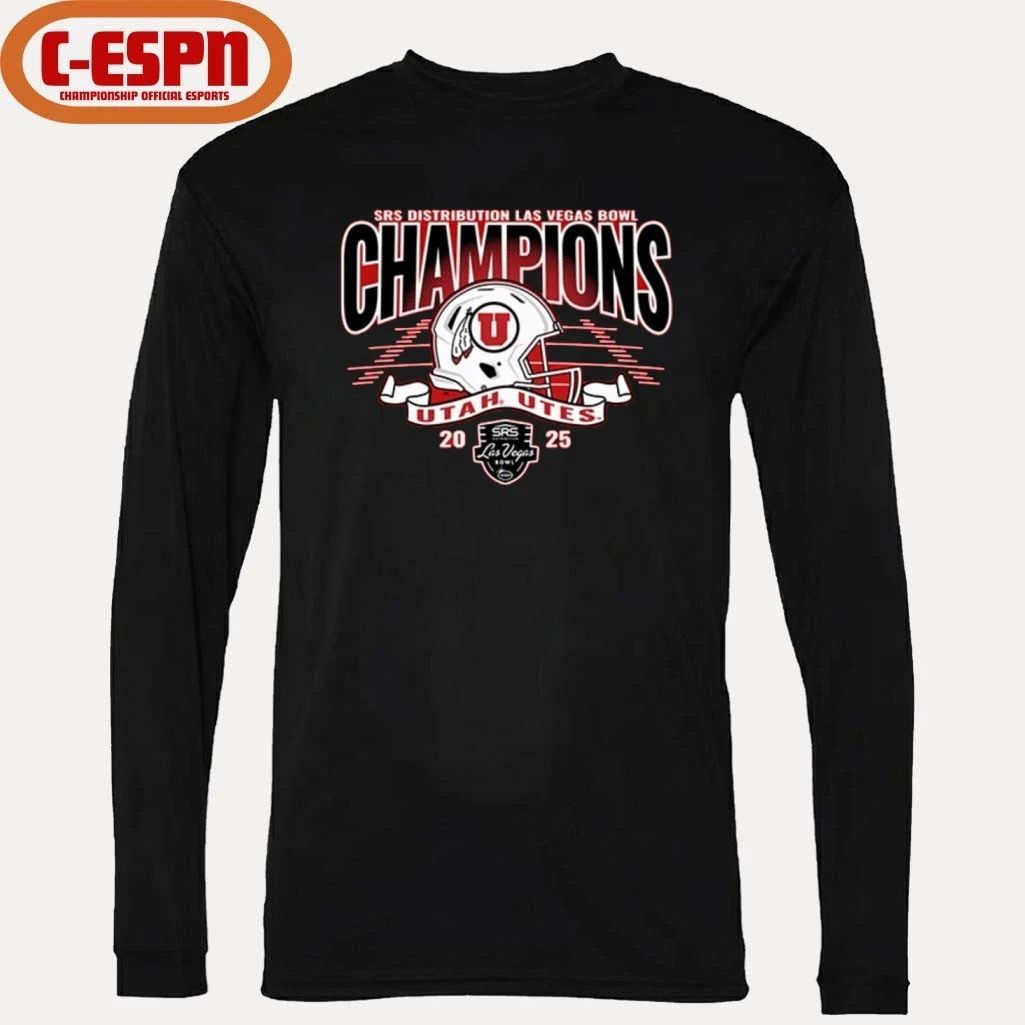 Utah Utes 2025 Las Vegas Bowl Football Champions Helmet Shirt