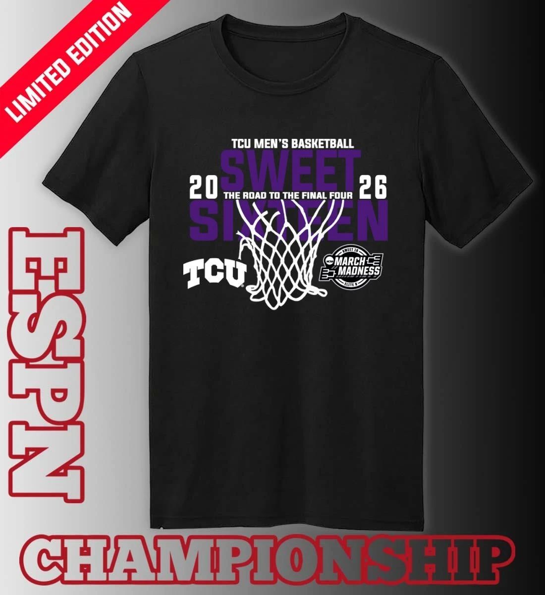 TCU Men’s Basketball 2026 Sweet Sixteen The Road To The Final Four Shirt