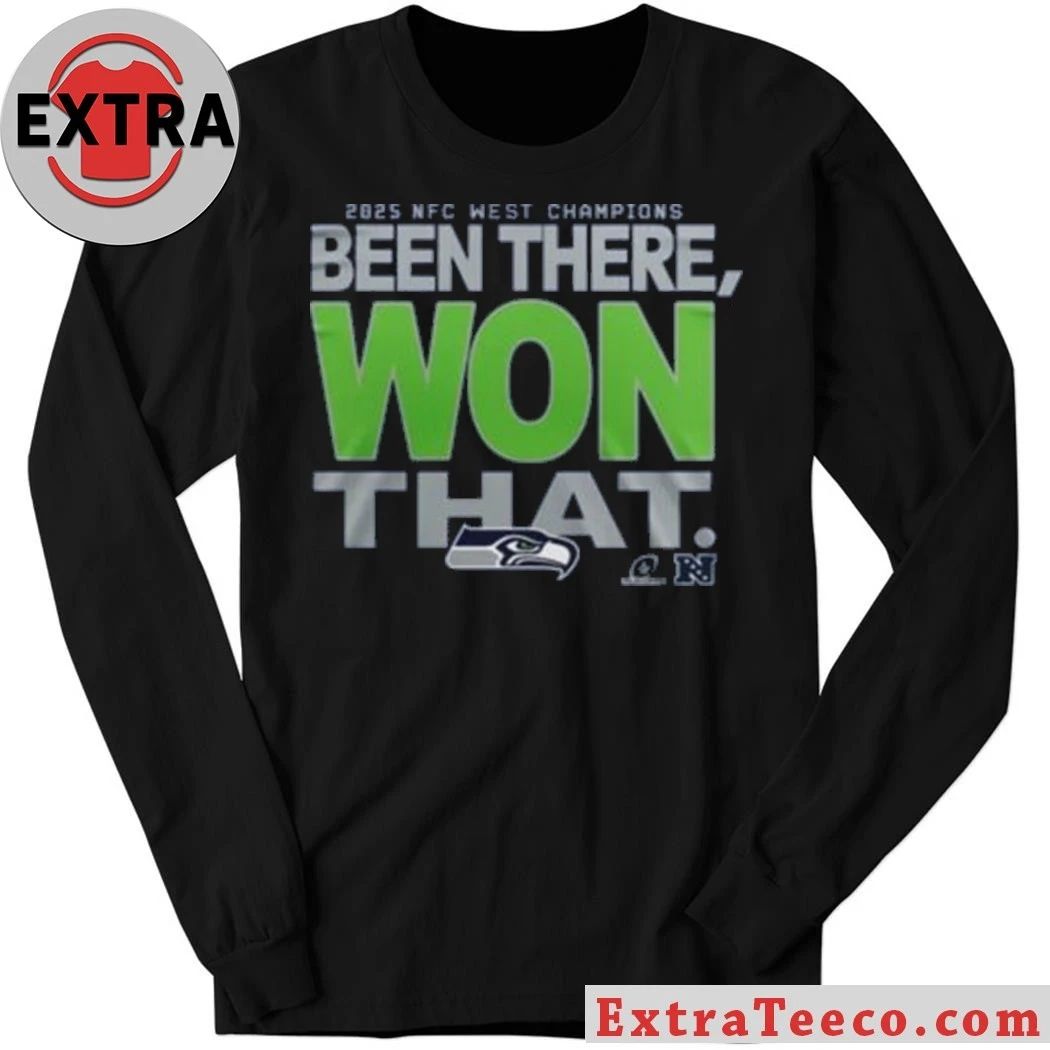 Original Seahawks 2025 NFC West Champions Been There Won That Logo T-Shirt