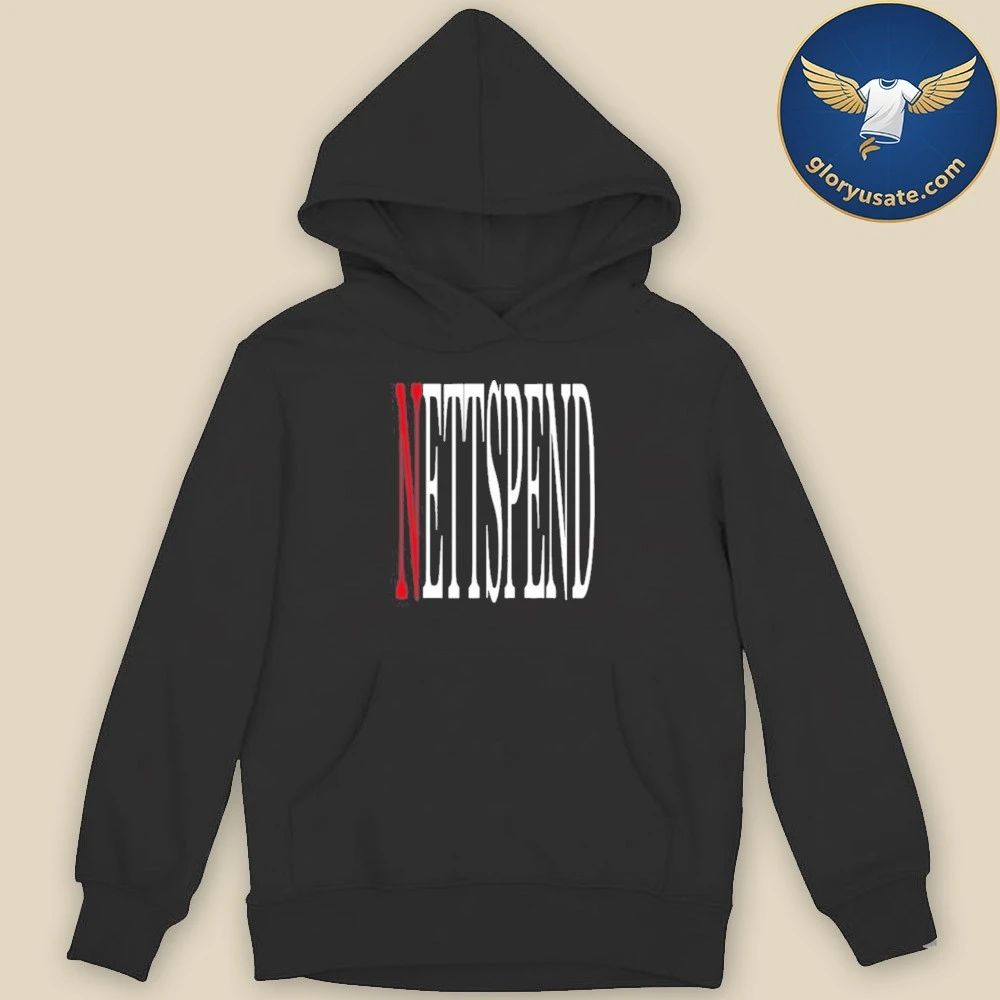 NETTSPEND BLACK WORDMARK T-SHIRT