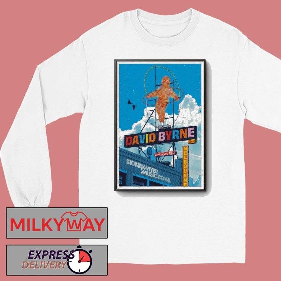 David Byrne Jan 22 2026 Sidney Myer Music Bowl Melbourne AUS Poster shirt