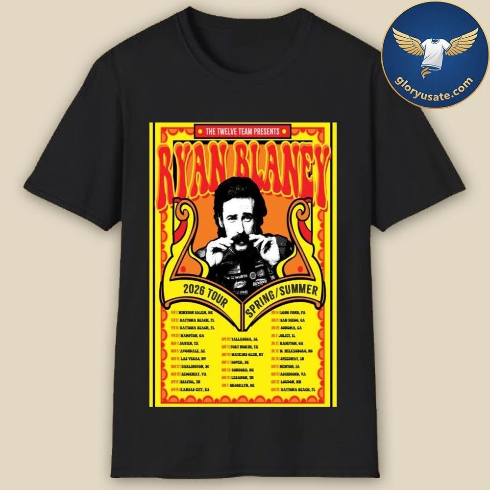 Ryan Blaney Spring and Summer Tour 2026 Poster Shirt