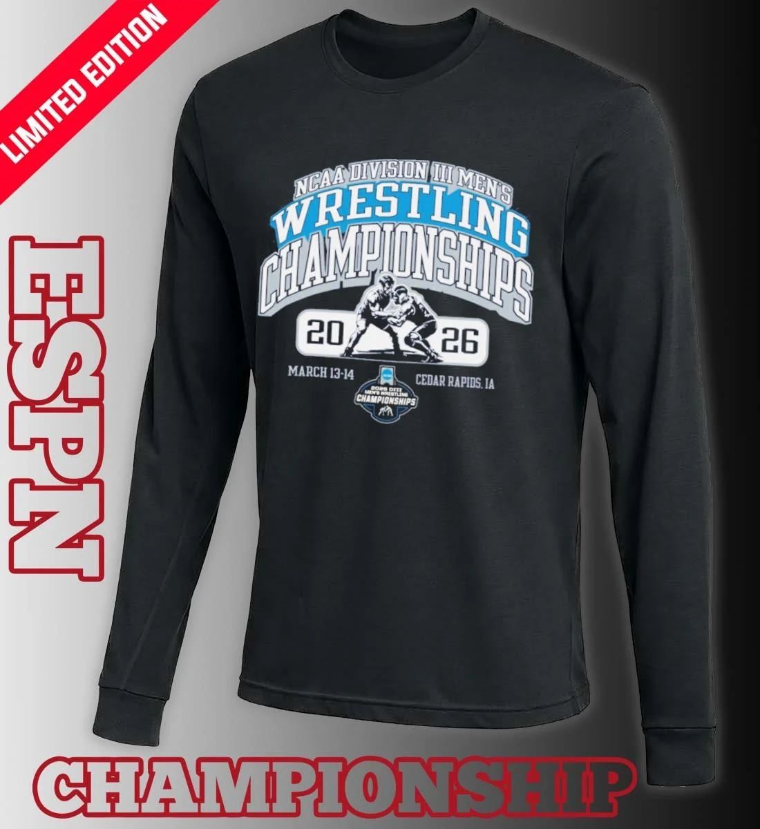 2026 NCAA DIII Wrestling Championships Cedar Rapids, IA March 13-14 T-Shirt