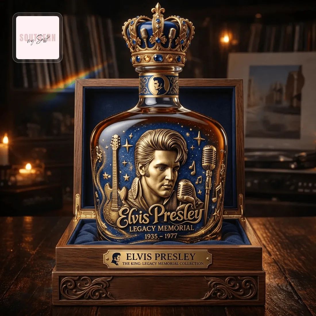 Elvis Presley Legacy Memorial 1935-1977 Whiskey Bottle
