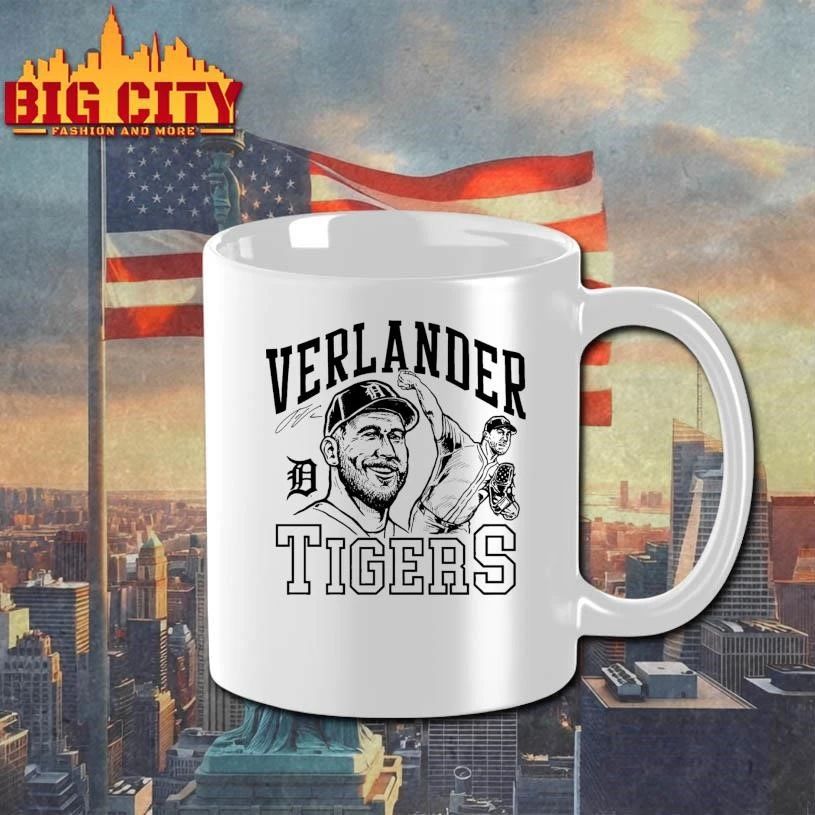 Justin Verlander Tigers Portrait Signature Graphic Shirt
