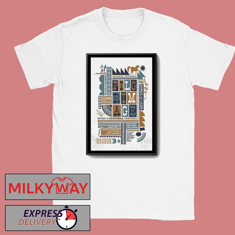 Pilgrimage Music Festival September 27 & 28, 2025 Franklin, Tennessee Poster shirt
